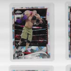 2014 Topps Chrome WWE Atomic Refractor John Cena Cracked Ice #25 A22 - Picture 1 of 2