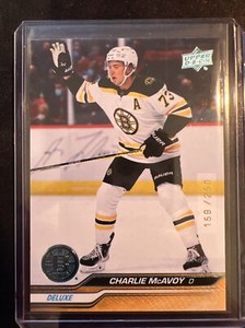 CHARLIE McAVOY  2023-24  Upper Deck Series 1  Deluxe  /250  #14  Boston Bruins