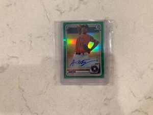 ALEX SANTOS AUTO 1st 2020 Bowman Draft Chrome Autograph GREEN REFRACTOR #/99 RC - Picture 1 of 6