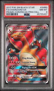 Pokemon TCG: Charizard GX - Graded PSA 8 NM-MINT 2017 GX Premium #SM60 F/A PROMO - Picture 1 of 2