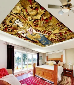 3D Gold Frau 5023 Geschäft Tapete Wandgemälde Selbstklebend Handel Zoe - Bild 1 von 5