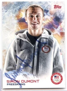 Simon Dumont Firmado Autografiado 2014 Topps Juegos Olímpicos de Invierno AUTO #26 SOCHI - Imagen 1 de 1