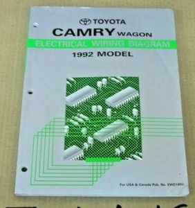 Genuine Toyota 1992 CAMRY WAGON Dealership Shop Electrical Wiring Diagram - Picture 1 of 1