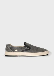 OsklenBossanova worn leather leather slip on sneakers Size US 10 Grey - Picture 1 of 9