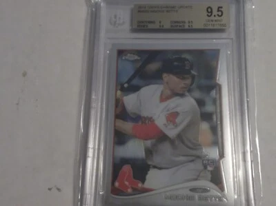2014 Topps Chrome Update MOOKIE BETTS Rookie card #US-20.  BGS 9.5 (GemMINT) RC - Image 1 of 3