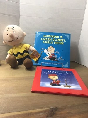 Peanuts Charlie Brown Kohls Cares 13 inch Soft Plush Toy And 2 Books - Image 1 of 4