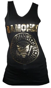Fresco Amplified Ufficiale The Ramones Oro Lamina Logo Tunica Canotta Mini L - Foto 1 di 1