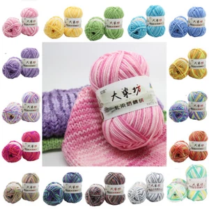 47 Colores 50g/Bola Súper Suave Suave Algodón Hilo Mano Bebé Tejer Lana Hilo - Imagen 1 de 54