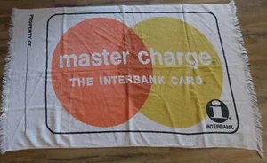 Vintage Master Charge The Interbank Card Beach Bath Towel 33x52 - Picture 1 of 6