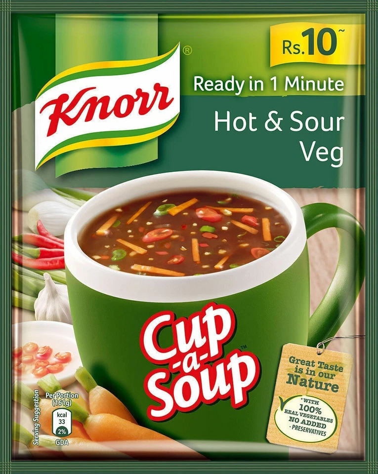 New 5 X Knorr Cup A Soup Hot & Sour Veg - 11 Gram - Image 1 of 2