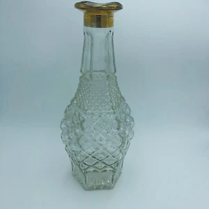 glass decanter gold rim - Picture 1 of 4