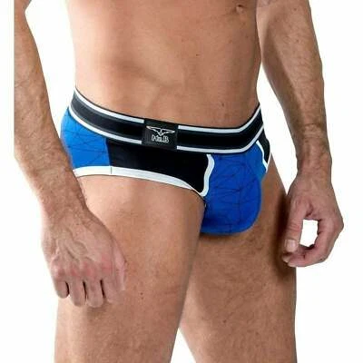 8217 00 Mister B Push-Up Swell Pofrei Slip URBAN SOMA JOCK BLAU in S bis XL - Bild 1 von 4