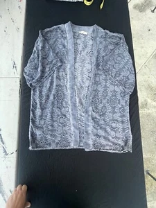 Kimono con ojales azules sombra nocturna Lucky Brand talla OS - Imagen 1 de 9