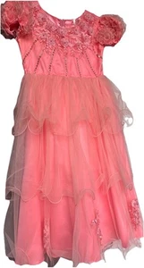 Buy One get One Free Girls Peach Color Fancy Dress Two Sizes (11-12 )-(9-12) - Picture 1 of 5