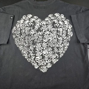 Warren Lotas Heart Skull Pile Distressed T-Shirt, Sz L 23x31", New W/tags Deadst - Picture 1 of 22