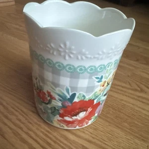 Pioneer Woman Utensil Holder Kitchen Floral Melody Ceramic Vessel ￼ - Picture 1 of 7