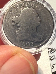 1803 DRAPPED BUST  1/2 CENT - Picture 1 of 2