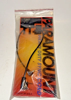 Paramount Heavy Duty Sync Cord A2-1S Long Tip To Household 1 Foot Cord NOS - Image 1 of 4