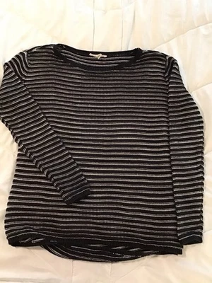 Esprit Stripe Sweater With Metallic Stripe, Size M, Event, Party, Goth, Glitter - Image 1 of 4