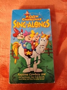 VTG Alvin and the Chipmunks Sing Along VHS Video Tape Ragtime Cowboy Joe 1993 - Picture 1 of 5