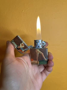 Vintage Worn Nude Pinup Flip Top Lighter - Picture 1 of 4