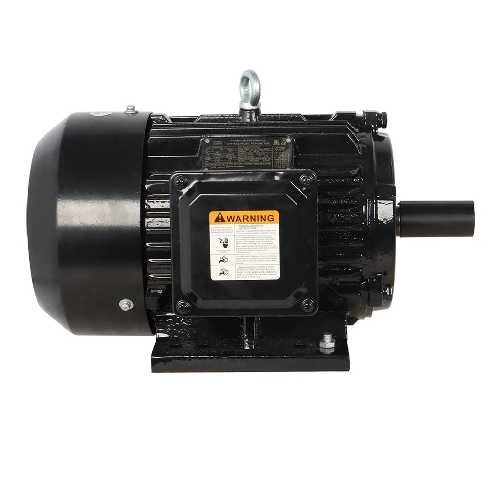 Electric Motor 5 HP 1800 RPM 184T Frame TEFC 230/460 Volt Severe Duty 3 Phase - Image 1 of 4