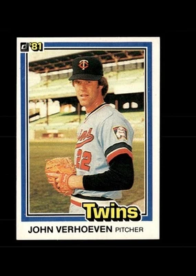 John Verhoeven 1981 Donruss Baseball Card #564 Minnesota Twins - Image 1 of 2
