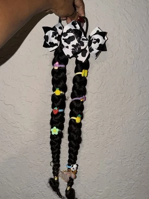 儿童女孩马尾辫黑色头发 — 第 1/4 张图片