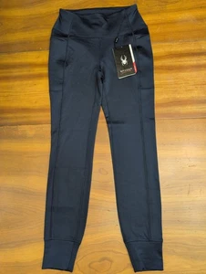 SPYDER ACTIVE | Thick Fleece Lined Joggers | Navy | S | Ladies | Zip Pockets  - Foto 1 di 14