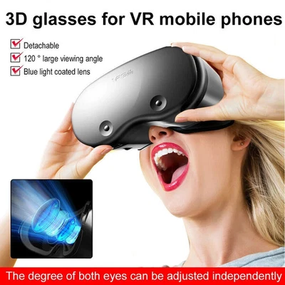 NEW Virtual Reality VR Headset 3D Glasses Goggles for iPhone Samsung Android IOS - Image 1 of 4