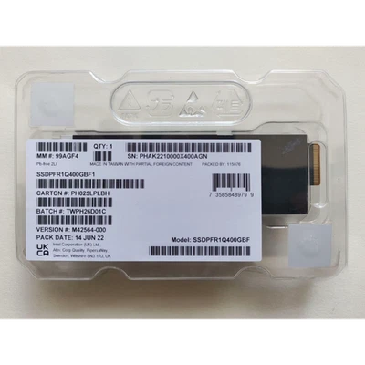 INTEL SSD P5801X 400GB E1.S SSDPFR1Q400GBF1 PCIe 4.0 X4 NVMe Envío Rápido Foto 1 de 3
