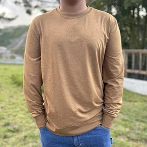Vuori Ponto Performance Crew Shirt Mens XL Mustard Dreamknit Pullover Athleisure - Picture 1 of 23