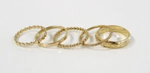 Gold Ring Set, Gold Rings, Ring Sets, Gold Filled Ring, Gold Ring Set Set H - Picture 1 of 2