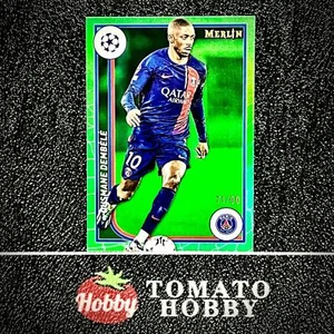 TOPPS MERLIN CROMO UEFA 2023-24 OUSMANE DEMBELE /99 RIFRATTORE VERDE PSG - Foto 1 di 2