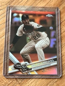 2017 TOPPS CHROME BASEBALL NOLAN ARENADO SEPIA REFRACTOR CARD No.102 Rockies - Picture 1 of 2