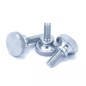 Knurled Thumb Screws Step Head Zinc Plated Steel - M4 - Picture 1 of 9