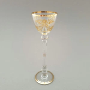 Art Nouveau liqueur glass with floral gold painting, around 1900. - Picture 1 of 8