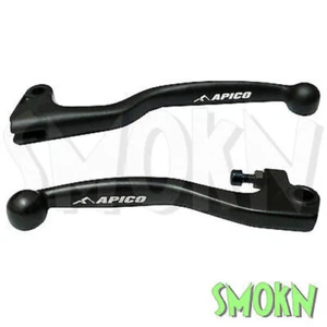 Suzuki RM Levers Brake & Clutch RM 125 250 96-03 Apico Forged Hard Anodised BLK - Picture 1 of 5