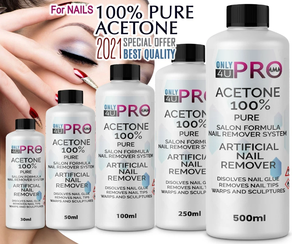 100 % reines Aceton hochwertige Nagellackentferner UV/LED GEL einweichen UK - Bild 1 von 1