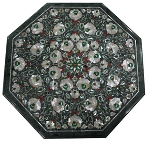 Mesa fregona de mármol verde premium de 48" perfecta para decoración de muebles de bar de cafetería de 48" - Imagen 1 de 9