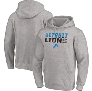 *NWT* DETROIT LIONS Fanatics Gray NFL Pullover Sweatshirt Hoodie (Men's XL) - Picture 1 of 7