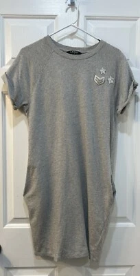 Lauren Ralph Lauren ANDRIKO Grey Sweatshirt Dress Sz M Cotton Old Money Casual - Image 1 of 4