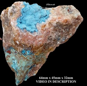 Shattuckite and calcite - Kaokoveld Plateau Namibia - Picture 1 of 13