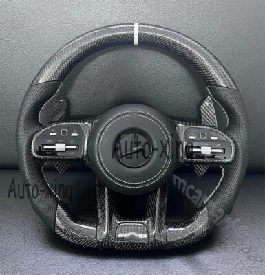 Upgrade AMG Carbon Fiber Custom Steering Wheel For Mercedes-Benz AMG A BC E G  - Image 1 of 4