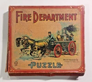 Fire Department, #4296, circa 1912 VINTAGE MILTON BRADLEY PUZZLE - Picture 1 of 4