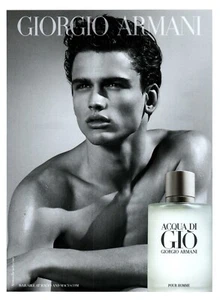 2014 Giorgio Armani Acqua Di Gio Print Ad, Nude Male Model Simon Nessman Chest - Picture 1 of 1