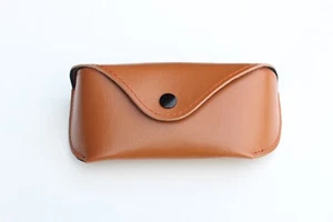 BARELY USED SPECTACLE CASE QUALITY SPECTACLES SUNGLASS CASE POUCH BROWN - Bild 1 von 15