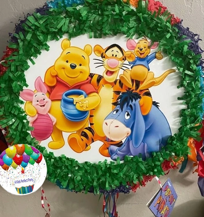 Winnie Pooh Pull String Piñata- Decoration, Party Game, Candy Holder Party  NEW - Image 1 of 1