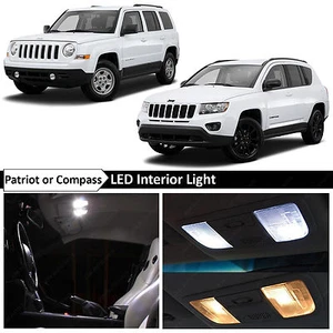 Kit de 6 unidades de paquete de luz LED interior blanca se adapta a Jeep Patriot y Brújula 2007-2016 - Imagen 1 de 9