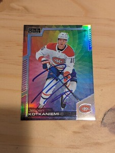 2020-21 OPC Platinum Jesperi Kotkaniemi Autographed Card #056